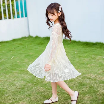 

Girls Dresses Set Spring Girls Camisole Lace Evening Dress Set Baby Girls Cute Princess Dress Two Piece Set Kids Girl 4-14Y