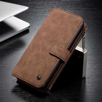 

Caseme Wallet Stand Case Flip Cover For Samsung Galaxy Note 10 Plus Magentic Genuine Leather Zipper For Samsung Galaxy Note 9 8