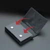 2024 Rfid Men Card Wallets Magnetic Button Free Name Customized Small Card Wallets Carbon Fiber Mini Wallet Qaulity Male Purses 6