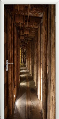 Светло-зеленый 3D Door Sticker Door Wrap Wall Sticker Mural Wallpaper Poster Self Adhesive PVC Removable Waterproof Door Decal Home Decor - Цвет: Светло-зеленый