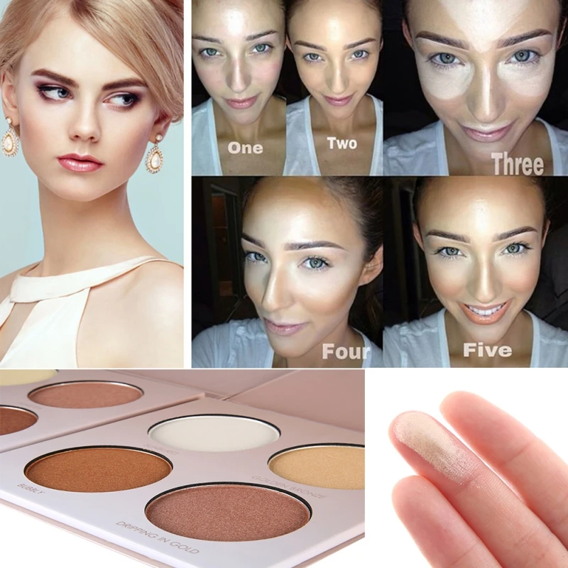 Bronzer& Highlig светильник с высокой стойкостью, восстанавливающий крем для увеличения объема теней, набор для трехмерного свечения лица. w