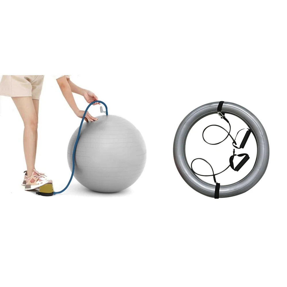 Exercise Stability Yoga Ball with Stability Base Resistance Bands for Gym Home Office Flexible Fitness Seat Balance Ball