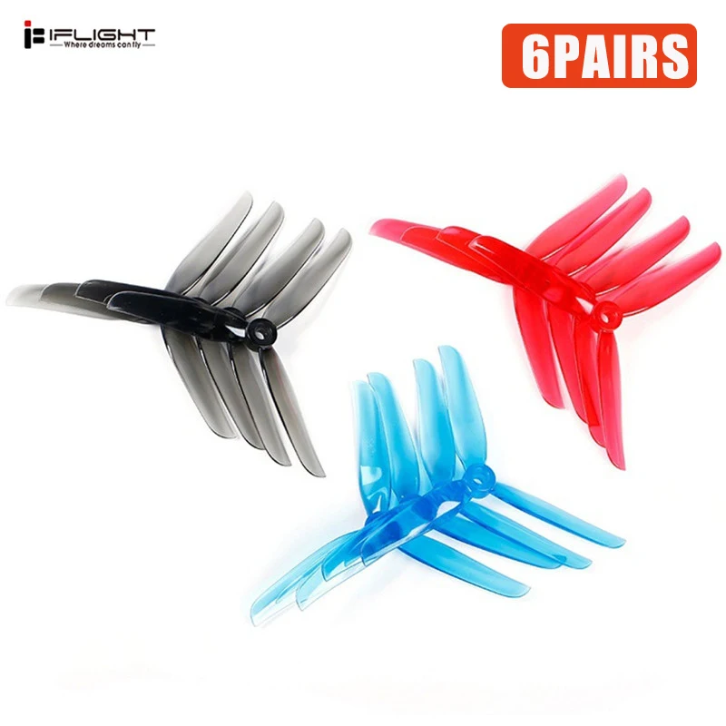 6Pairs iFlight 5140 NAZGUL Durable 5Inch CW &amp CCW Prop 3-Baled Propeller For FPV Racing RC Drone Parts Accessories | Игрушки и хобби