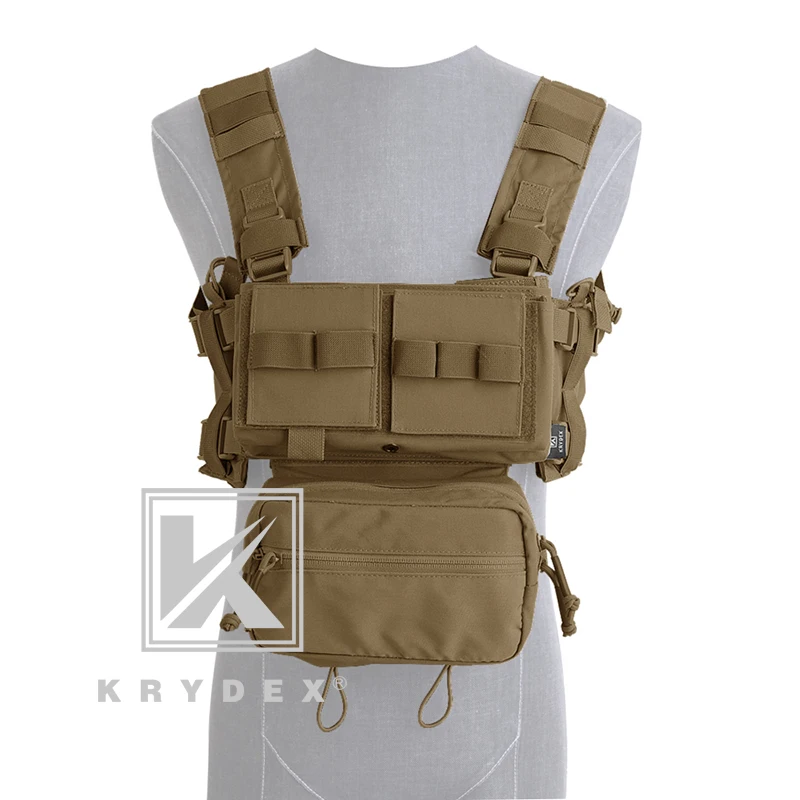 CB KRYDEX MK3 тактическая нагрудная установка мини Spiritus Airsoft охотничий жилет Ranger Военный Тактический Перевозчик жилет с подсумок - Цвет: CB