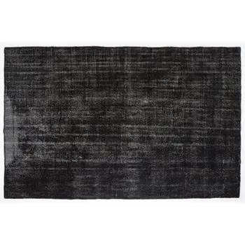 

Handmade Black Vintage Overdyed Turkish Area Rug 180 X278 Cm-5'11''X9'1''