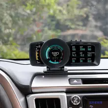 Cabeça para cima display ultra-grande tela lcd monitor hud obd2 gps sistema duplo para todos os produtos