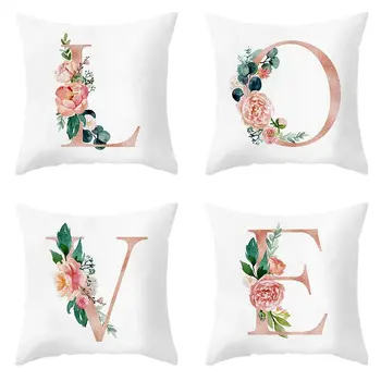 

Mini Letter Pillow Cover English Alphabet Decorative Pillowcase Cushion Covers For Home Decor Sofa Accessories 18x18cm