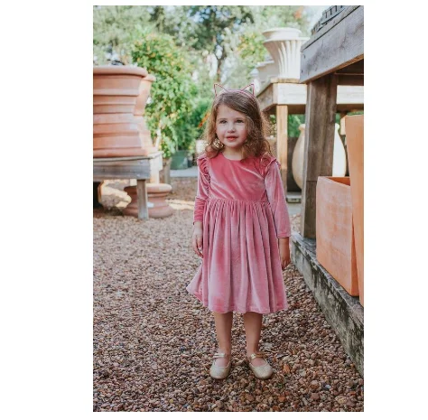 Осеннее платье для мамы и дочки платья с длинными рукавами для мамы и дочки одинаковые комплекты для семьи платье для мамы и дочки - Цвет: Розовый