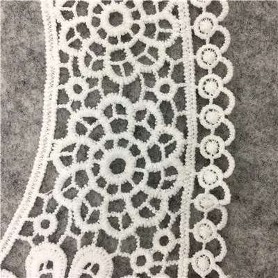 Белое вышитое шитье кружево аппликация декольте изысканное украшение ручной работы отделка Вышивка Ткань DIY аксессуары для одежды