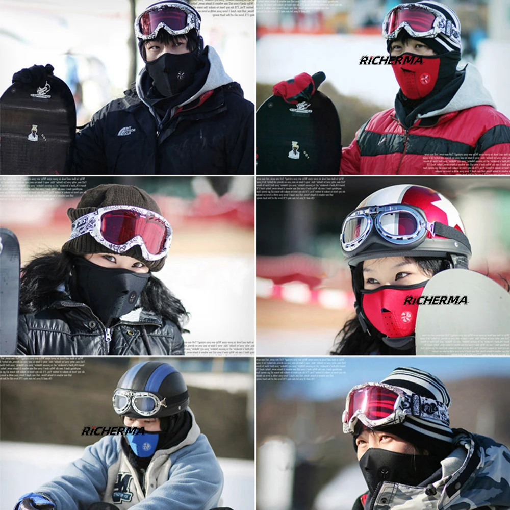 Черная мотоциклетная Балаклава зимняя спортивная флисовая защита для шеи