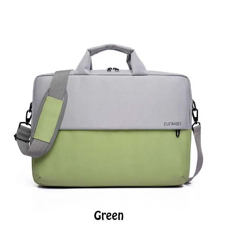 Стиль, 15,6-дюймовый портфель, женская сумка для ноутбука, мужская деловая сумка, Офисная сумка, сумка для мужчин и женщин, Портативная сумка maletin mujer - Цвет: Green
