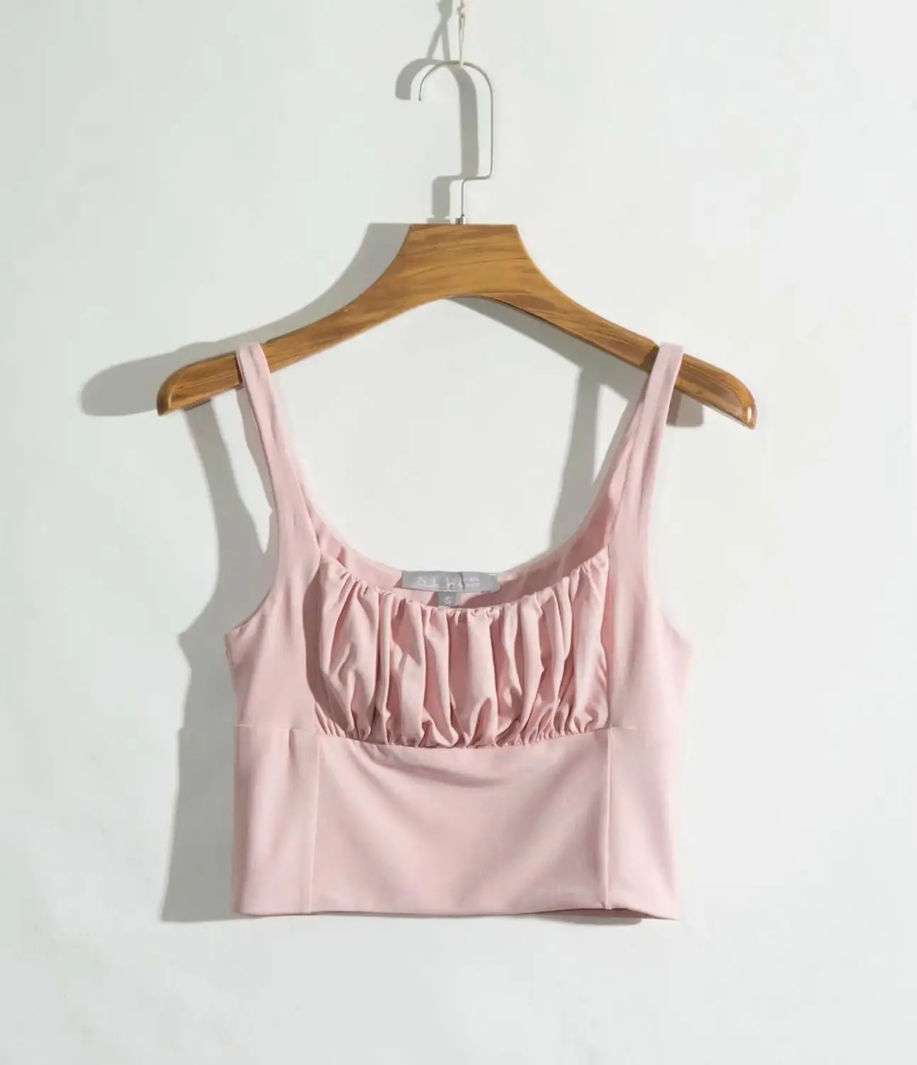 TP1350 pink N537 Bazaleas уличная Женская майка с рюшами, сексуальный Модный женский укороченный топ в готическом стиле, повседневная майка - Цвет: TP1350 pink N537