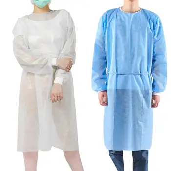 

50Pcs/Set Disposable Isolation Clothes Non-woven Security Protective Suit Dustproof Labor Coveralls Protection Clothing Smock