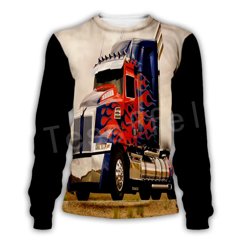 Tessffel грузовик водителя грузовика пуловер спортивный костюм Новая мода Crewneck MenWomen 3D печатных толстовки/молнии/куртки S-8