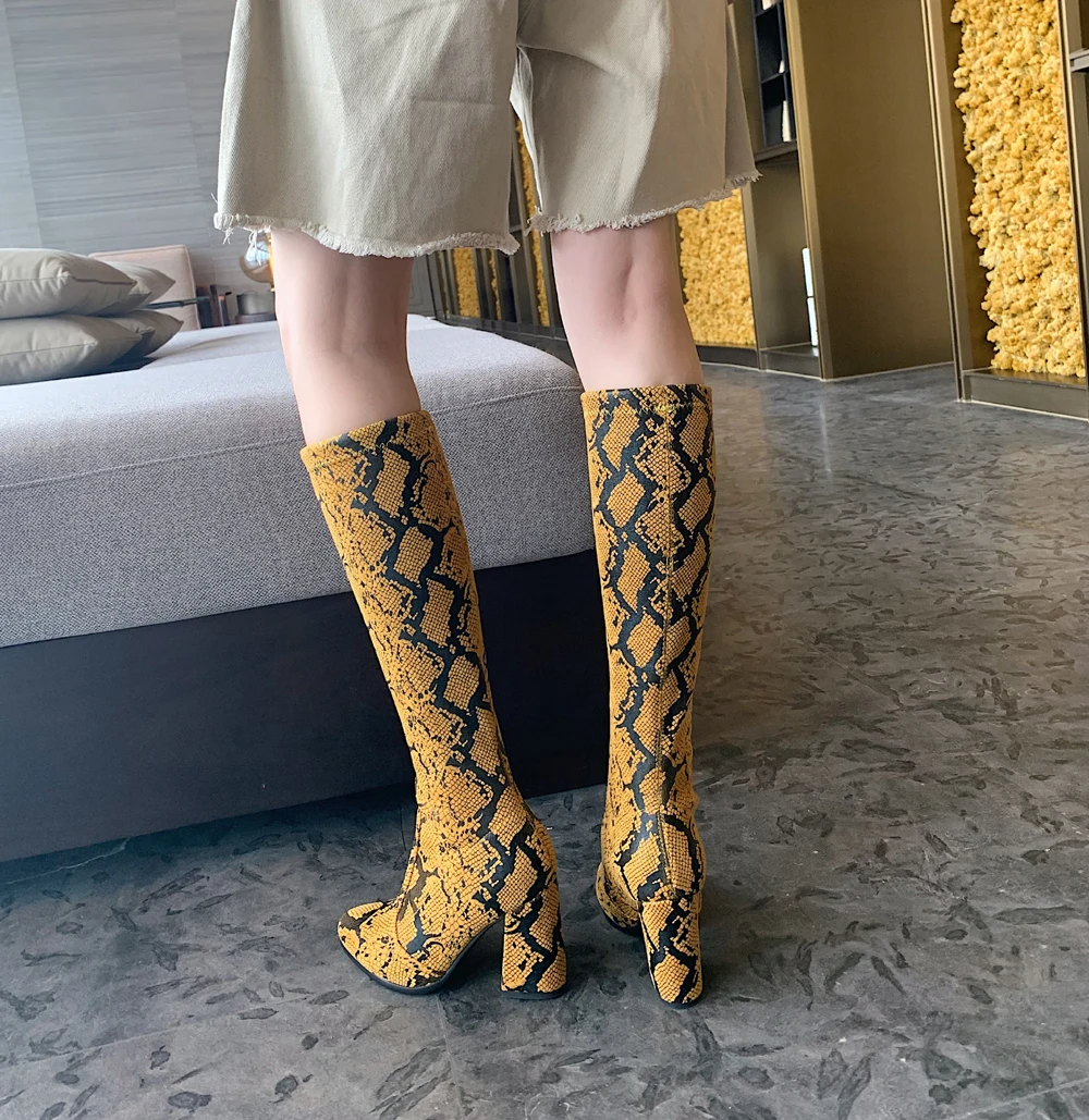CDPUNDARI High heels over the knee boots women thigh high boots Ladies Winter shoes woman