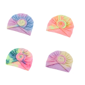 

Baby Colorful Cotton Turban Hair Cap Headwrap Kids Flower Hat Girls Elastic Headwrap Children Baby Turban Styling Tool Hair