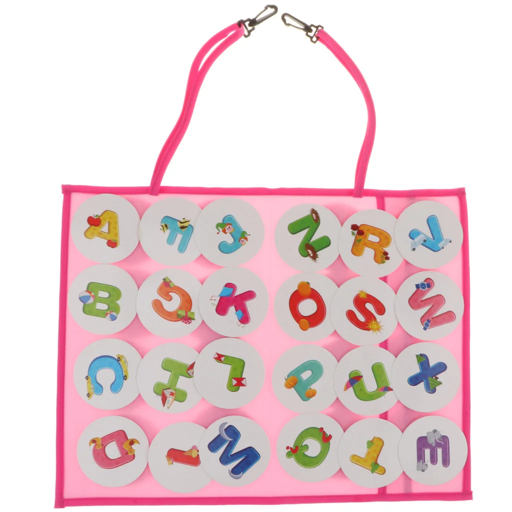 Kids Educational Toys Alphabet Letters Numbers Sticker Cards Hanger Board