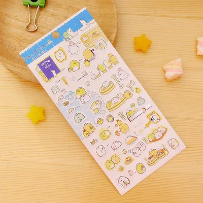 1pcs Sumikko Gurashi Paper Sticker Cute Bear Penguin Cat Decorative Adhesive for Diary Letter Scrapbook Stationery 1