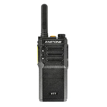 

Zastone V77 Mini Portable Walkie Talkie Uhf 400-470Mhz 1500Mah Hf Transceiver Communicator Handheld Two-Way Ham Radio(Eu Plug)