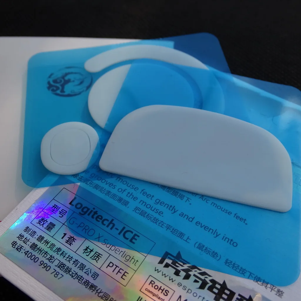 Pies de ratón Tiger para G PRO X Superlight GPX GPW, 2. ª generación, Blanco Arc 2,0, ICE Mouse glides, 1 paquete