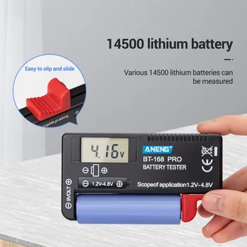 

Portable Battery Test Tool Battery Capacity Power Level Measuring Universal AA AAA Batteries 9V BT168D ALI88