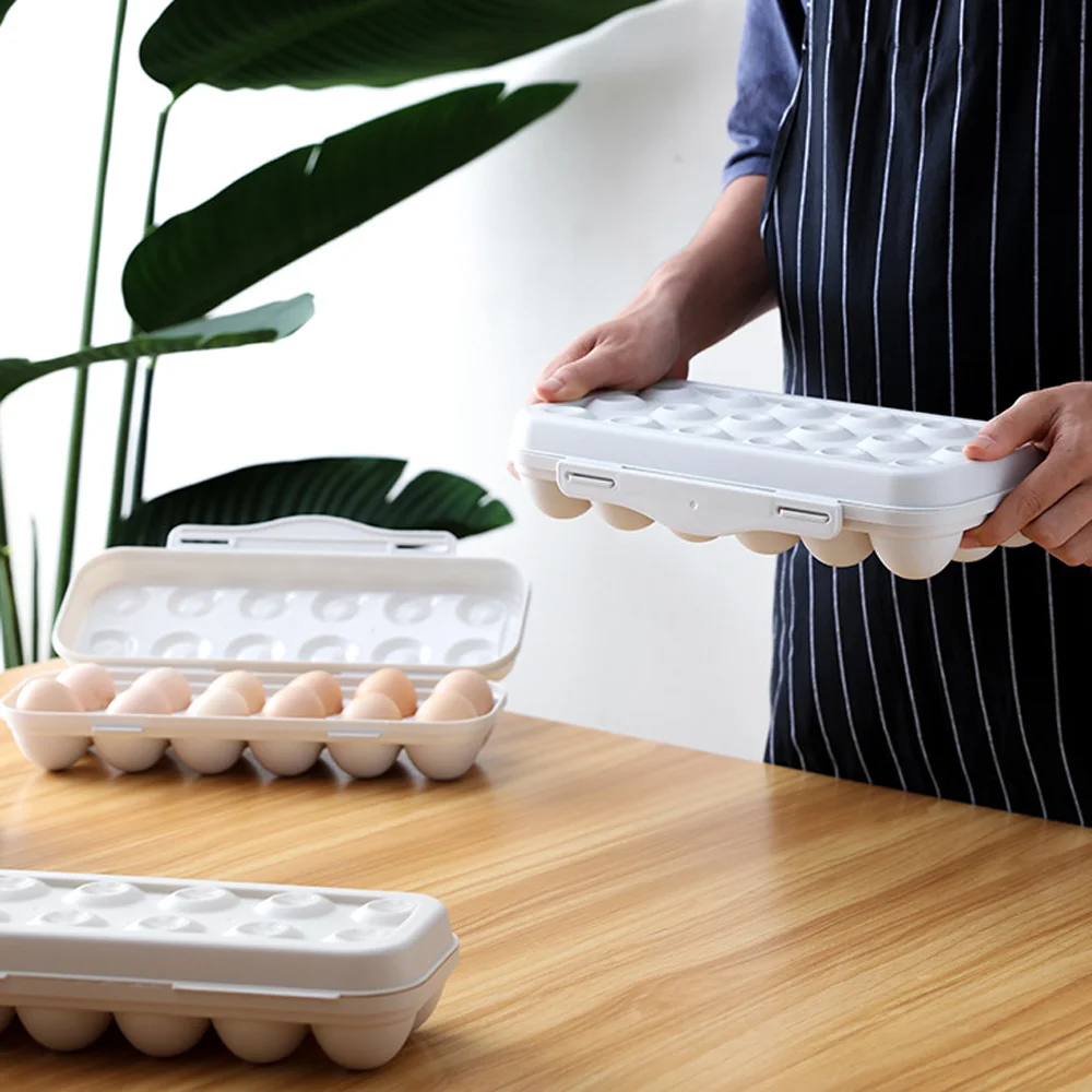 Egg Holder Preservation Storage Box Airtight Case Fridge 12 Eggs Food Container Refrigerator Crisper Egg Tray Home Organization