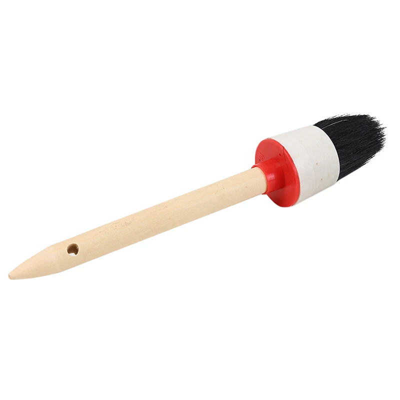 High Quality Wooden Handle Painting Wax Brushes 280mm Long Round Bristle Chalk Oil Painting DIY Tools