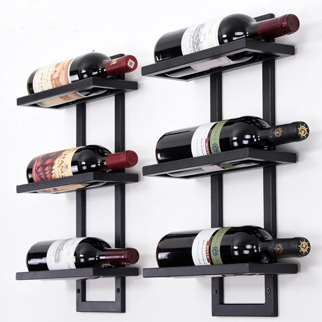 Estante De Hierro Para Botellas De Vino, Soporte Simple Para