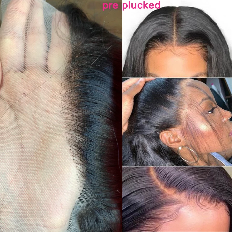 40 30 Inch Brazilian Straight 5x5 6x6 Closure Wig For Black Women 13x6 HD Lace Frontal Bone Straight Lace Front Human Hair Wigs