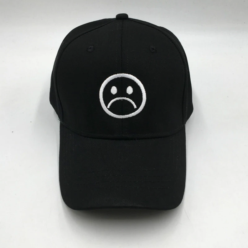 Sad Boy Face бейсбольная Кепка из хлопка с вышивкой, спортивная летняя солнцезащитная Кепка в стиле хип-хоп для мальчиков и девочек-подростков, уличная танцевальная Кепка CP0391