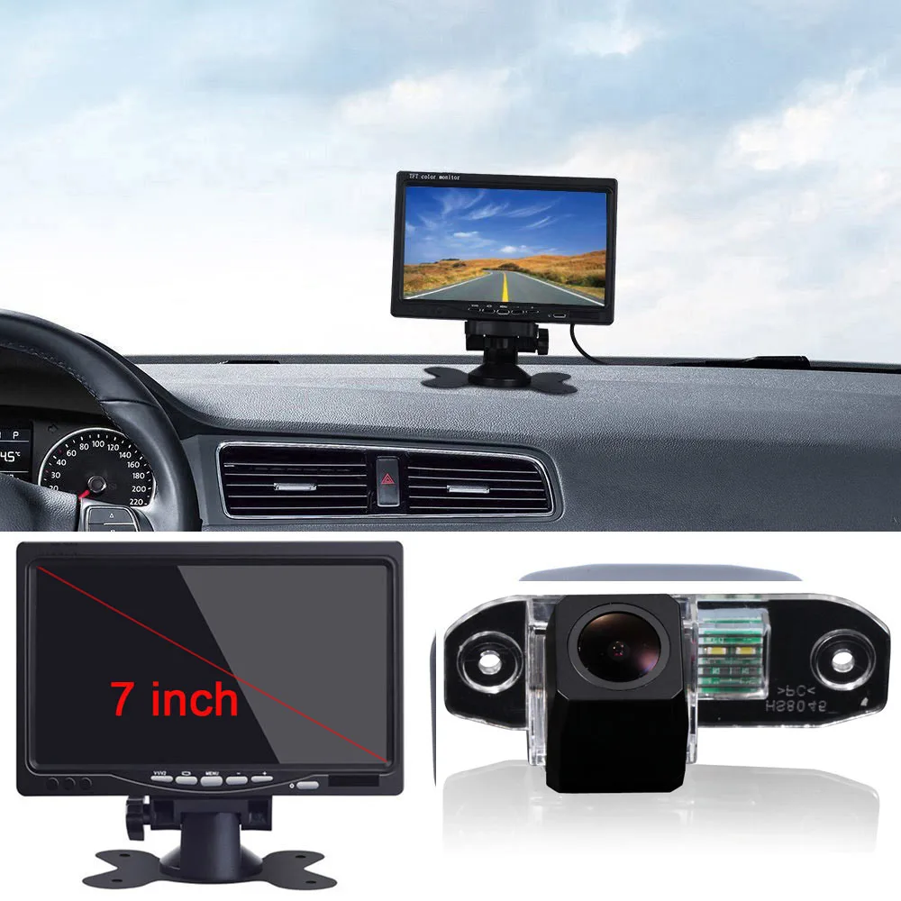 4,5 дюймовый монитор ЖК-дисплей и автомобильный canera для volvo S80 SI40 XC60 S40 C70 S80L S40L XC90 Автомобильный задний Реверс задняя камера - Название цвета: Серебристый