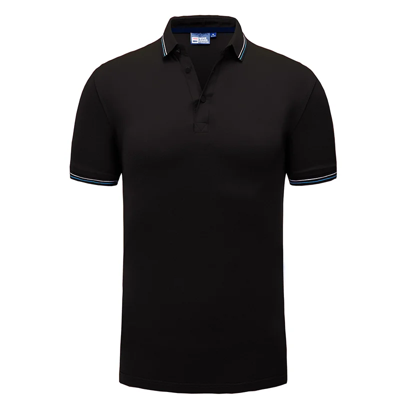 black YOTEE, Повседневная Деловая Высококачественная футболка поло с коротким рукавом, индивидуальная компания, Хлопковая мужская и женская рубашка с отворотом на заказ - Цвет: black