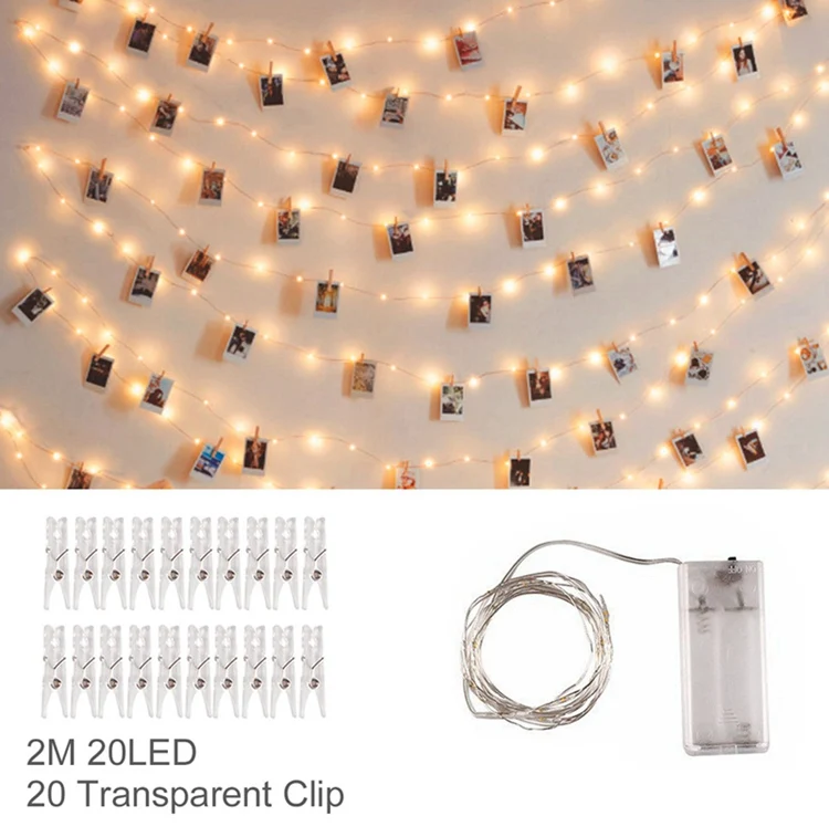 PATIMATE 2 м/5 м/10 м светодиодный светильник на батарейках Свадебные украшения для свадеб украшения рождественской елки Свадебный декор - Color: 2m