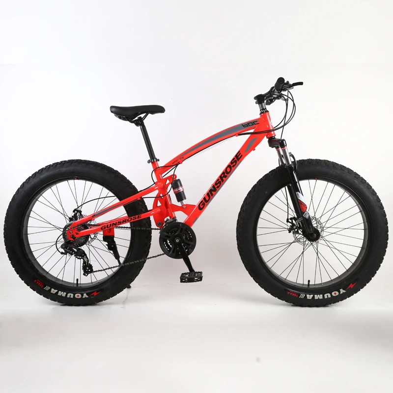 4,0 fat bike, горный велосипед, двойной дисковый тормоз, пляжный велосипед, снежный велосипед, светильник, Высокоуглеродистая сталь, 24/26 дюймов, горный велосипед
