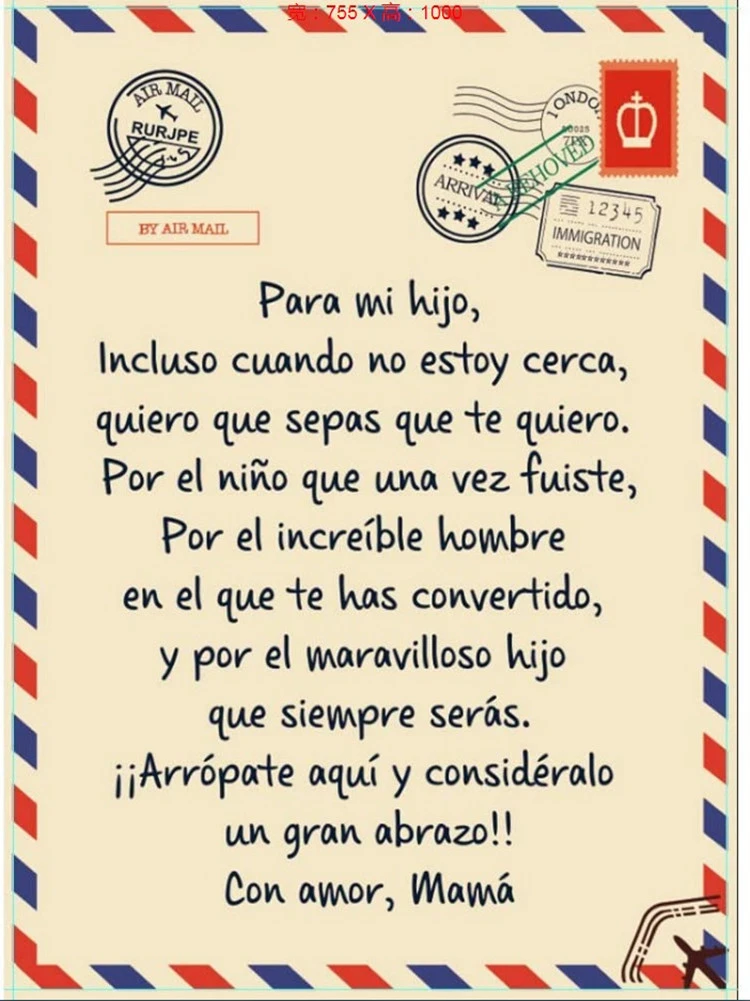 Spanish Letters Blanket To My Son In Spain Throw Blanket For Love