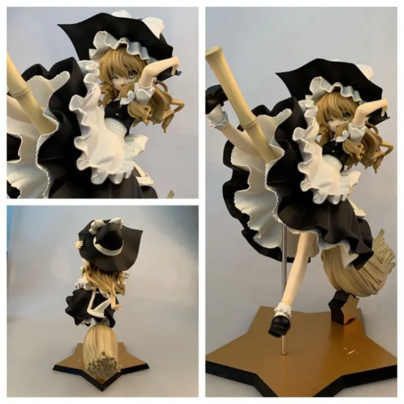 

Japanese Anime 21.5cm TouHou Project Kirisame Marisa Riding Broom Sexy Girls PVC Action Figure Collectible Model Toys Brinquedos