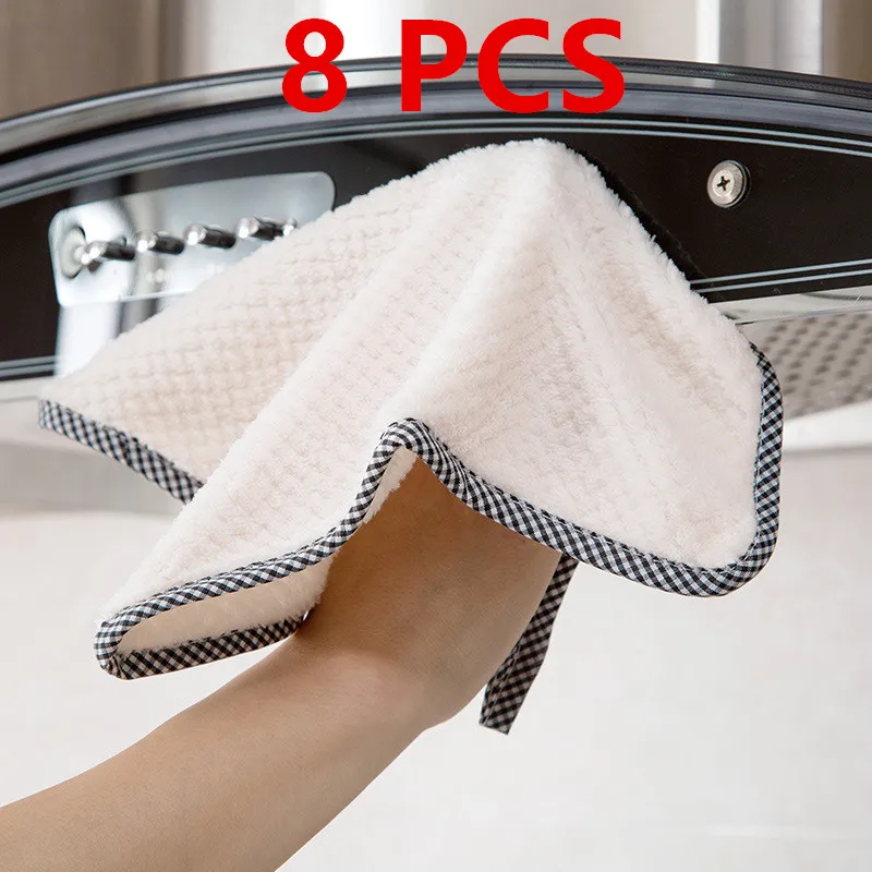 24 Pack Strofinacci Da Cucina - Non Perde Lanugine - Nessun Odore Strofinacci Riutilizzabili Panni Da Cucina Premium Panni Per La Pulizia In Pile Di Corallo Super Assorbenti Non