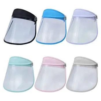 

Full Face Protective Shield Visor Adjustable Transparent Hat Splash Saliva-proof Anti-fog Empty Top Soft Cap