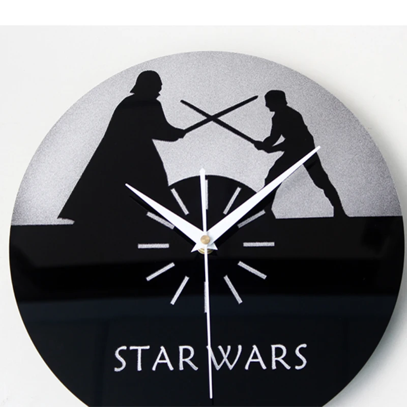Электронные часы Star Wars настенные часы простой современный дизайн CD часы-пластинка Акриловые Настенные домашние декоративные часы бесшумные 12 дюймов