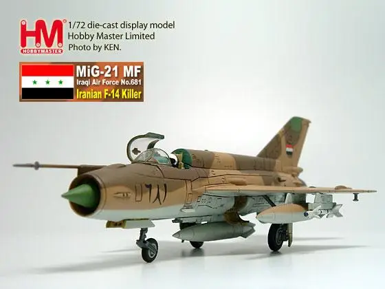 HOBBY MASTER MiG-21 MF ВВС Ираки нет 681 F-14 убийца 1/72 литья под давлением модель самолета Ограниченная серия