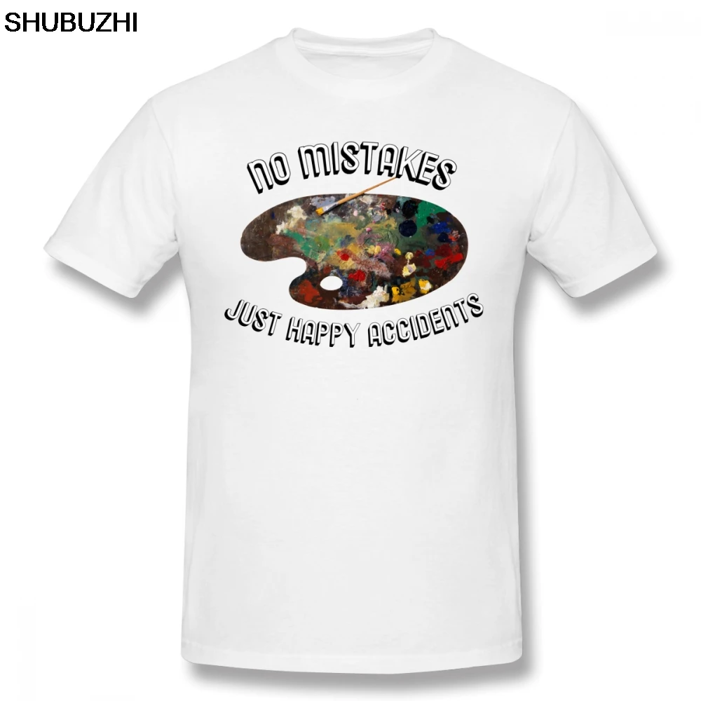 Футболка Bob Ross футболка BOB ROSS NO mispes HAPPY accident Милая футболка с принтом модная футболка с коротким рукавом больших размеров sbz8390