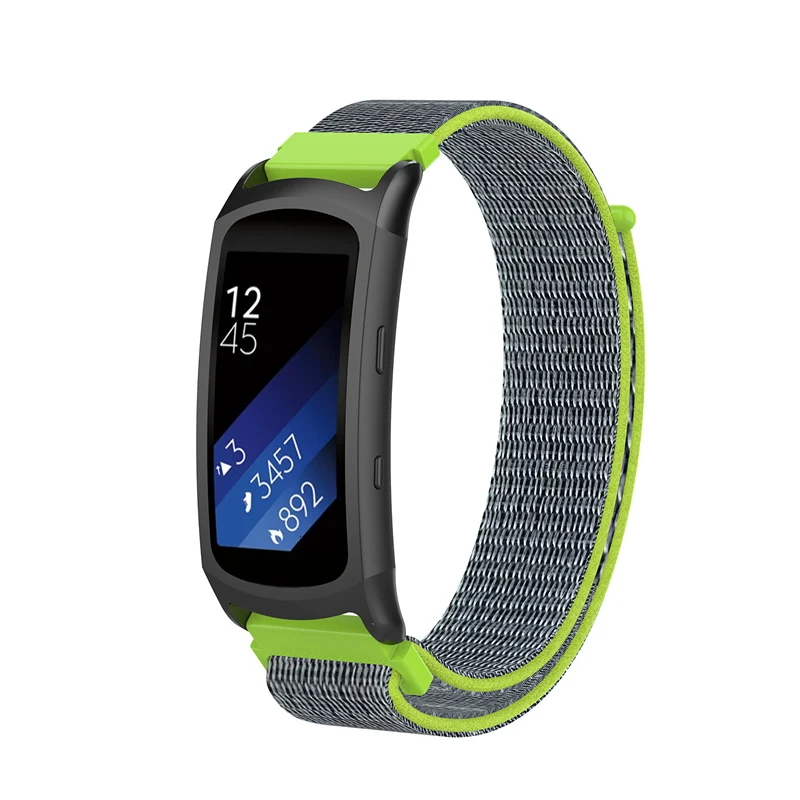 Green blue Нейлоновый ремешок для samsung gear Fit2 R360 ремешок для R365 спортивный браслет для samsung аксессуары Легкий ремень плетение нейлоновая петля - Цвет ремешка: Green blue