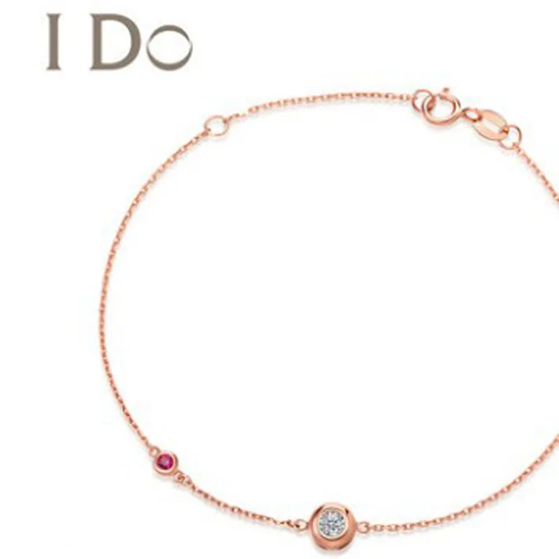 

adu new arrival Round series 18 k gold Diamond bracelet female jewelry official quality goods "Women Diamond bracelet