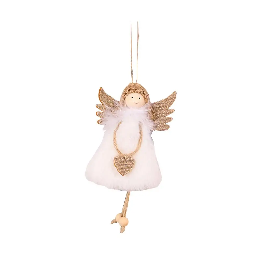 Новые рождественские украшения, инновационные плюшевые подвески в виде ангела любви, золотые крылья, украшения на елку для девочек - Цвет: A