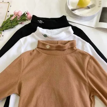 

Winter New Warm Elegant Embroidery Half-High Collar Loose Long-sleeve Sweater