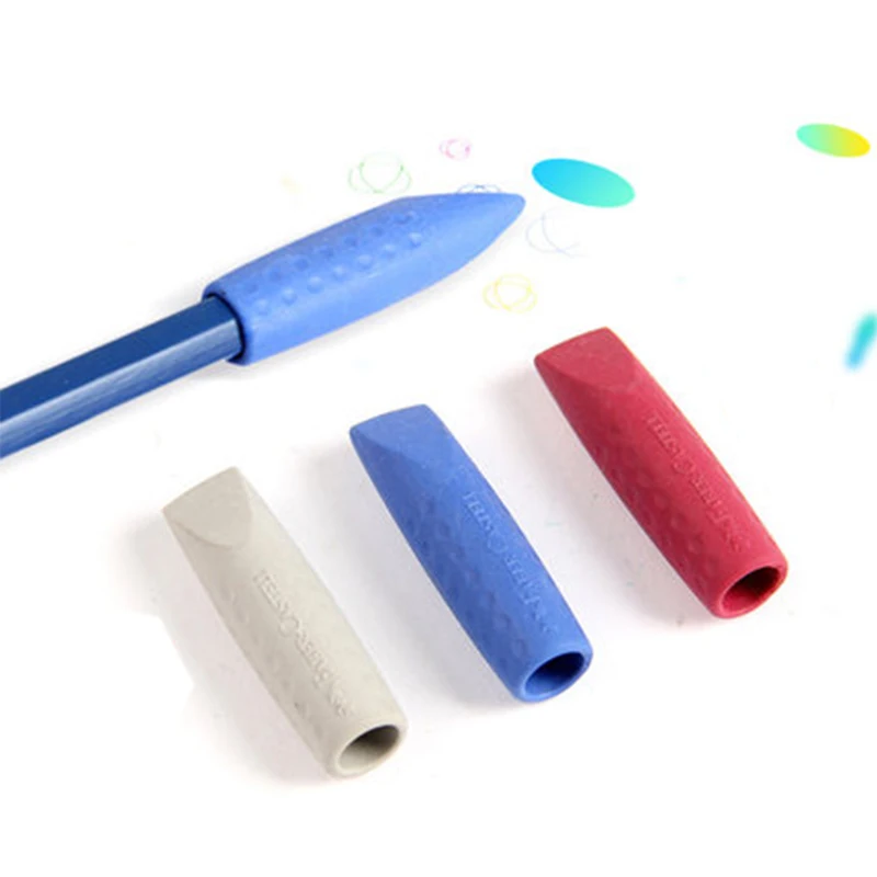 Faber-Castell Cute Eraser Pen Cap 3Pcs/Set Multi-function Rubber Pen Cap Stationery Eraser Pencil Extender Pencil Rubber 1870 pencil eraser