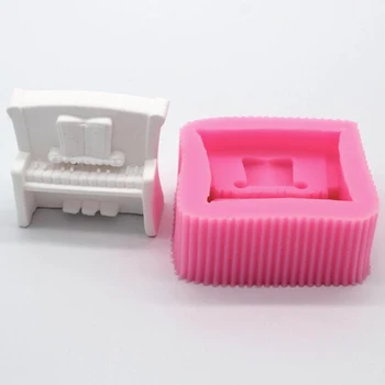 

3D Piano Model Fondant Cake Baking Mold Candy Chocolate Handmade Soap Jelly Pudding Silicone Mold
