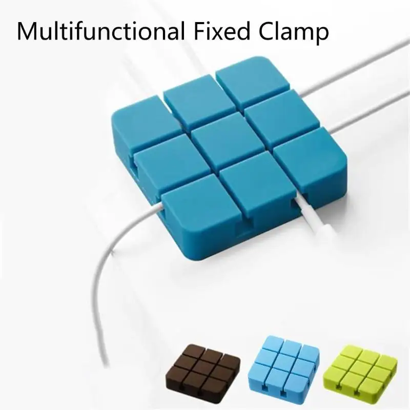 Multi-function Rectangle Wire Clip Organizer Cord Cable Manager for Office