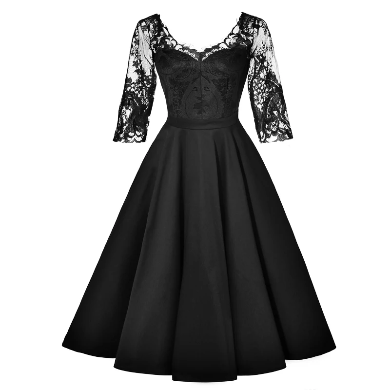 

Vintage Lace half sleeve evening Dress v-neck elegant evening gown Party Slim fit evening Dresses vestido de festa