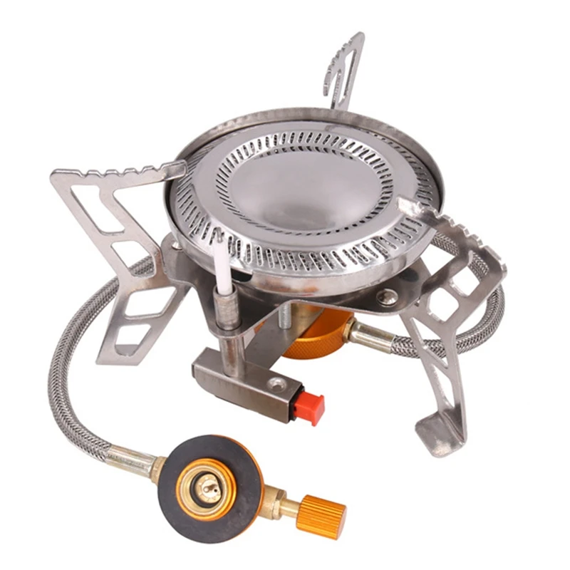 

Outdoor Double Ring Gas Stove Camping Gas Burner Folding Electronic Stove Hiking Portable Foldable Split Stoves